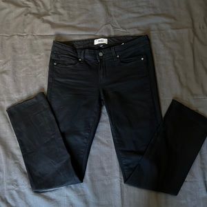 Paige Skyline Straight black jeans.